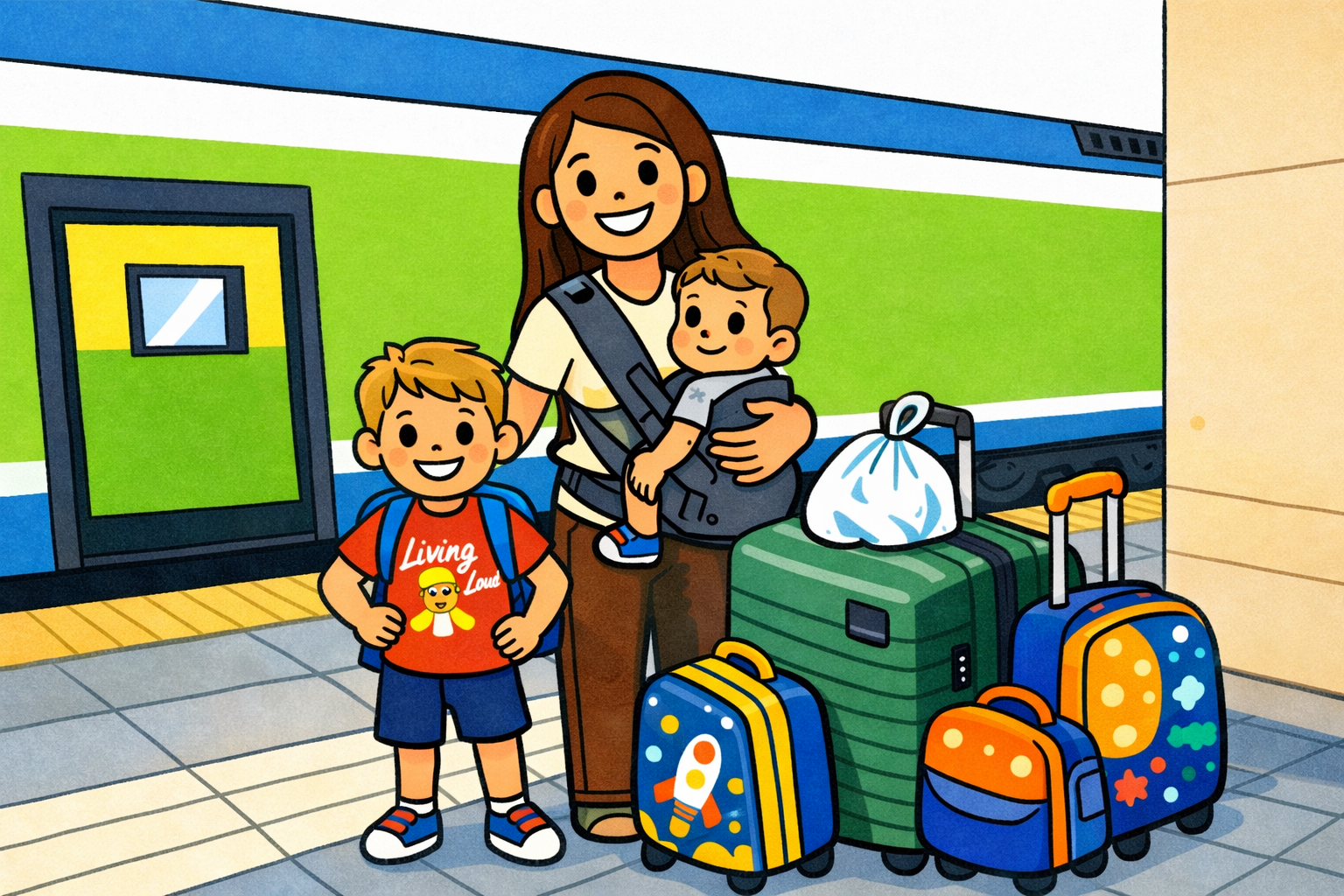 Two kids and a 20-hour screen-free journey