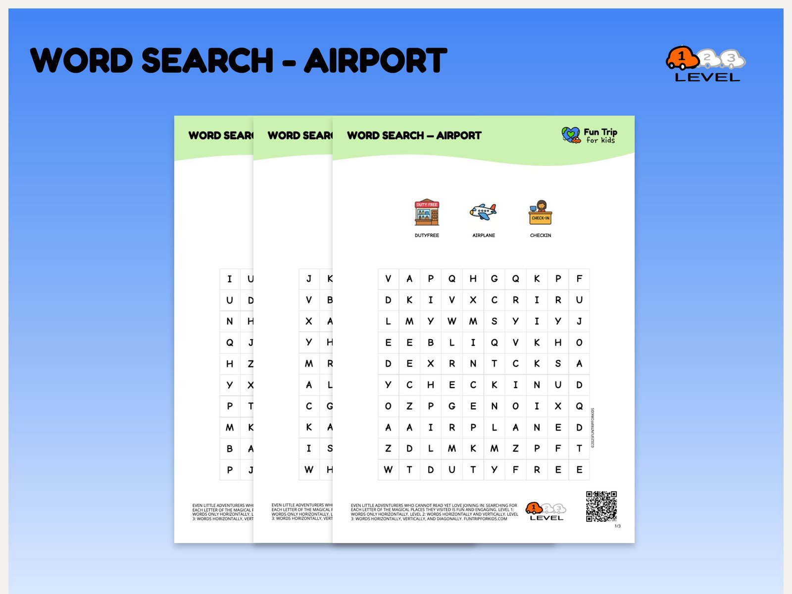 Word Search — airport (EN) level 1