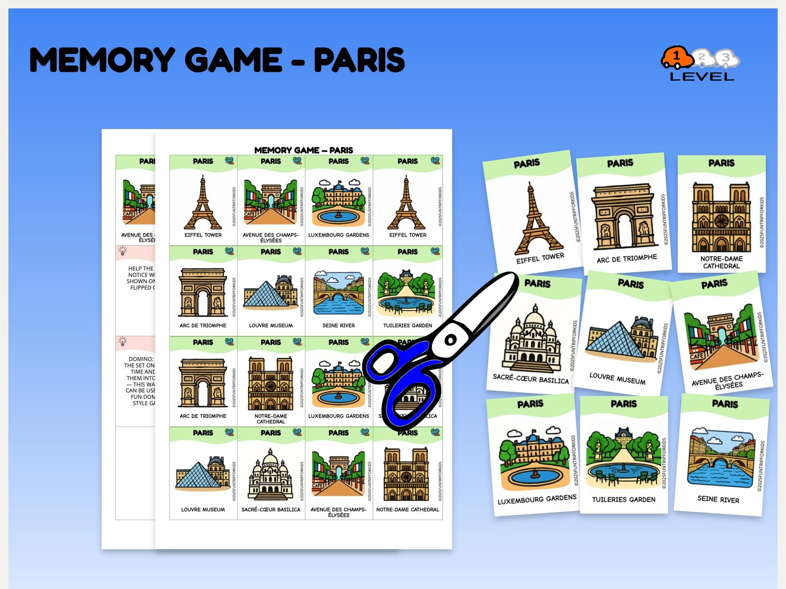 Memory Game — paris (EN) level 1