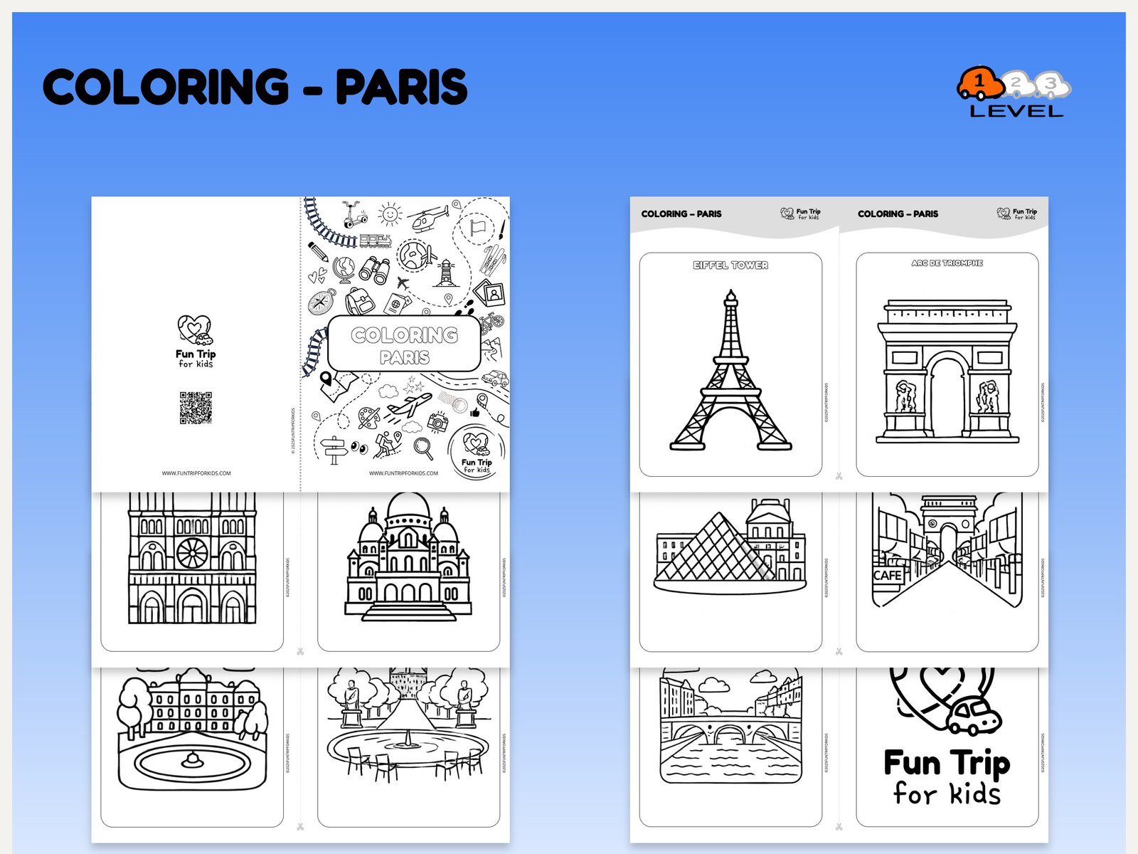 Coloring — paris (EN) level 1