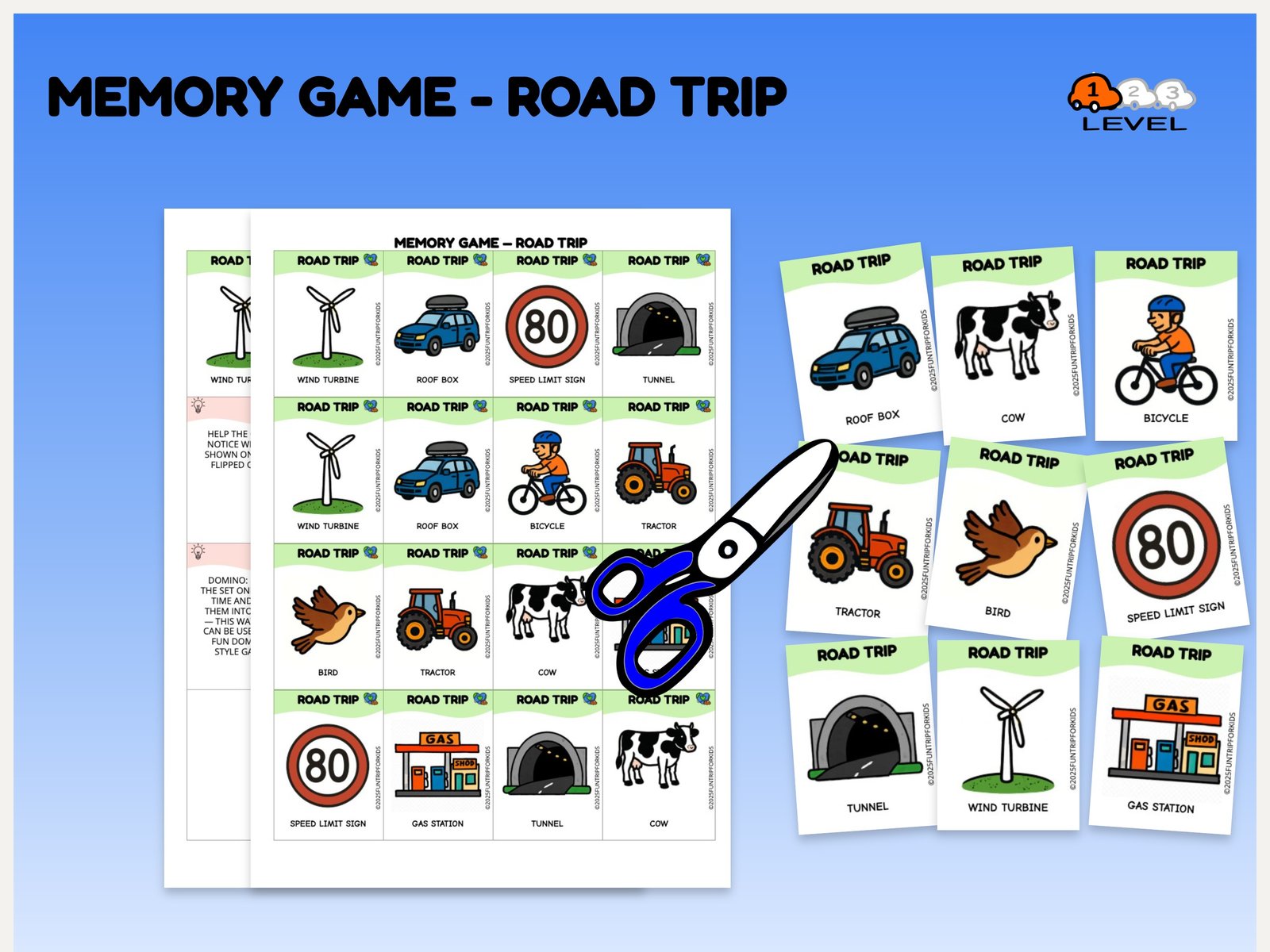 Memory Game — road (EN) level 1