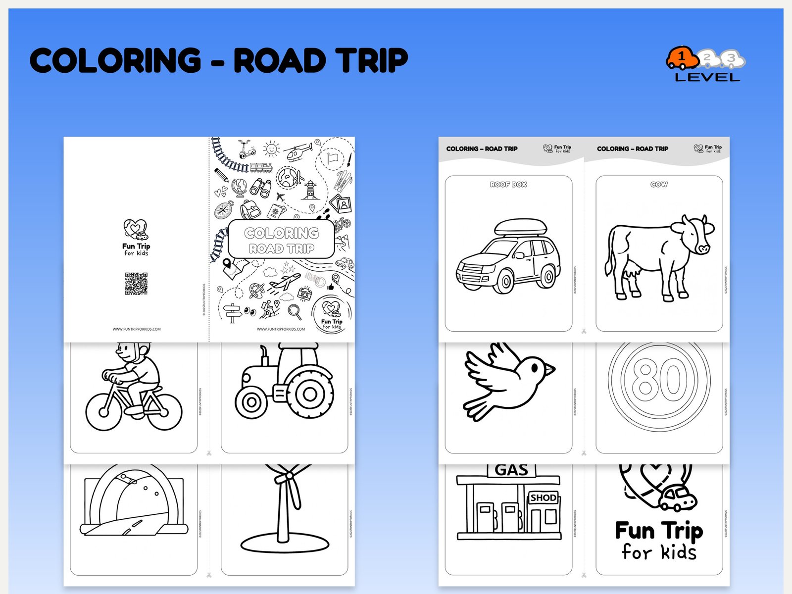 Coloring — road (EN) level 1