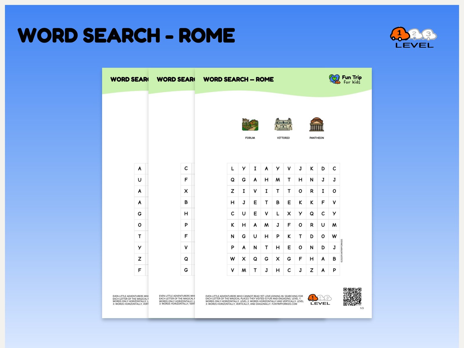 Word Search — roma (EN) level 1