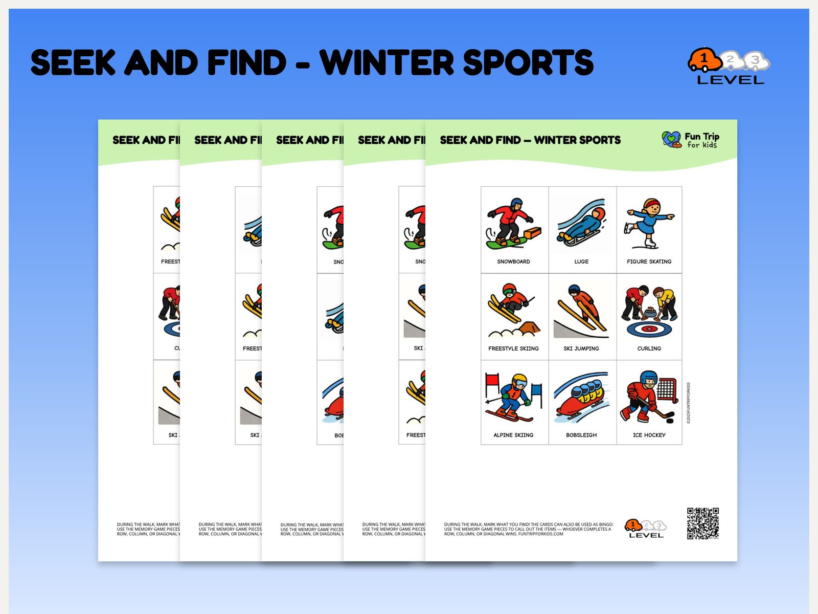 Seek and Find — winter (EN) level 1