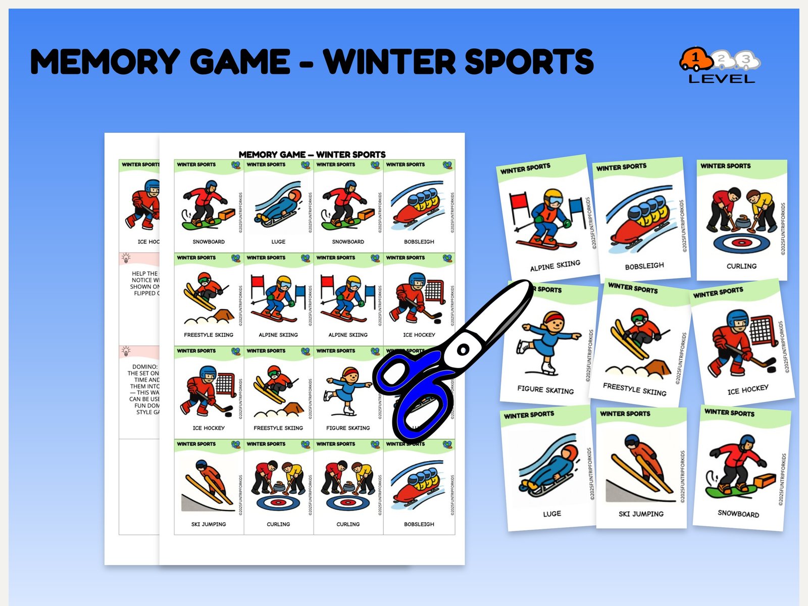 Memory Game — winter (EN) level 1